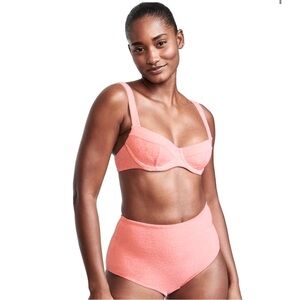 Victorias Secret Terry towel cloth pink bikini top
